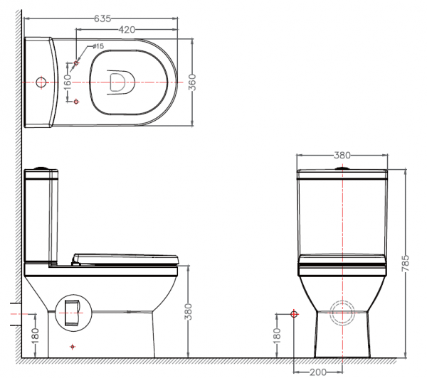 CX01014UW Компакт унитаз с бачком Белый Bravat New Moon Турция - Вид №4