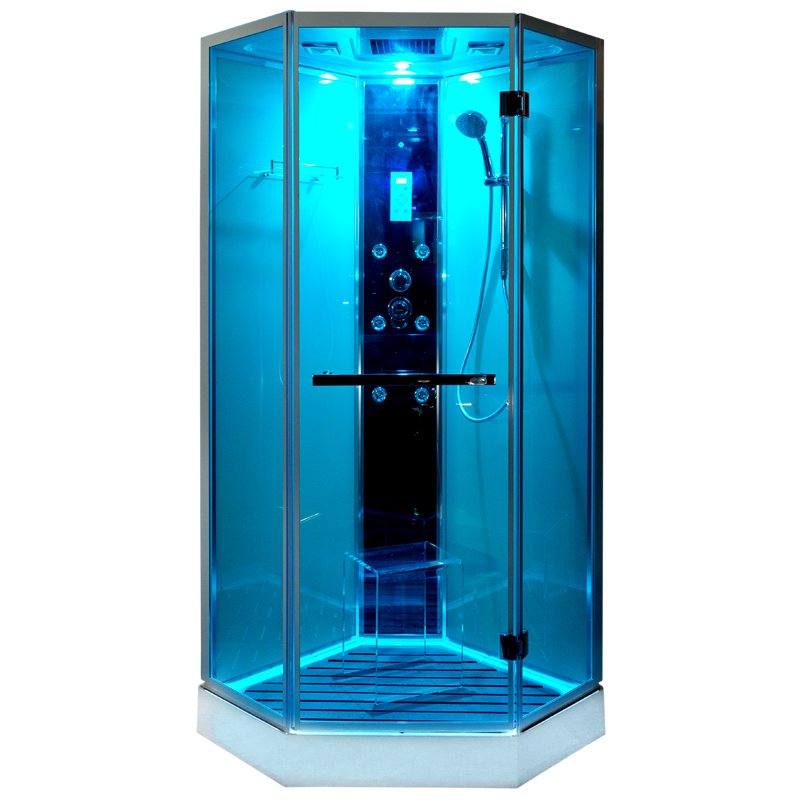 L 801 с гм. и эл. BLACK Душевая кабина DETO Серия L Z900 VOGUE (меняющая прозрачность) - Вид №10