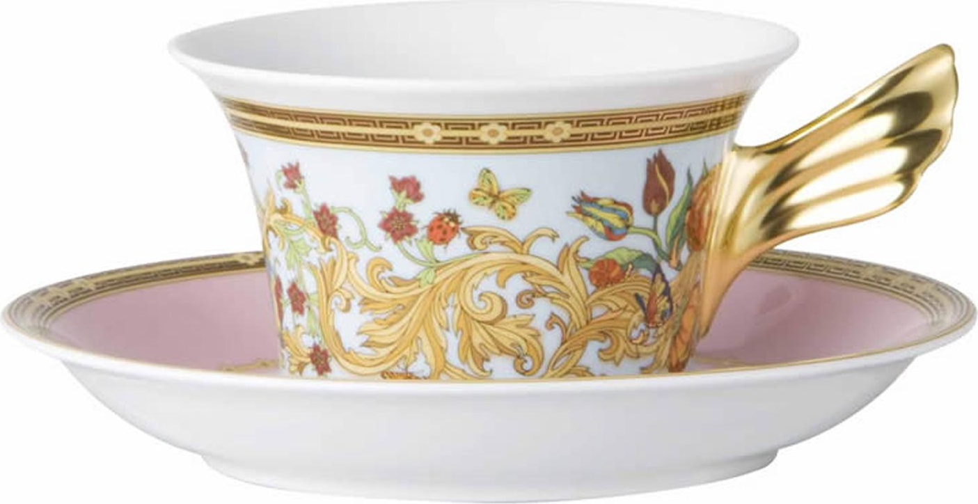31466 Rosenthal Versace Чашка чайная с блюдцем Rosenthal Versace Сад Версаче 220мл, фарфор Фарфор 