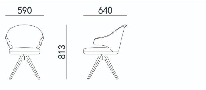 HC28 Cosmo Мягкое кресло на козелке из кожи с подлокотниками Erika J07 - Вид №2