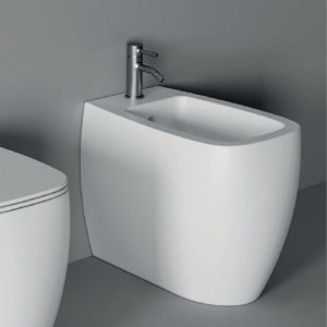 33110101.01 Биде напольный 550х335х450 мм Alice Ceramica Nur Белый глянцевый