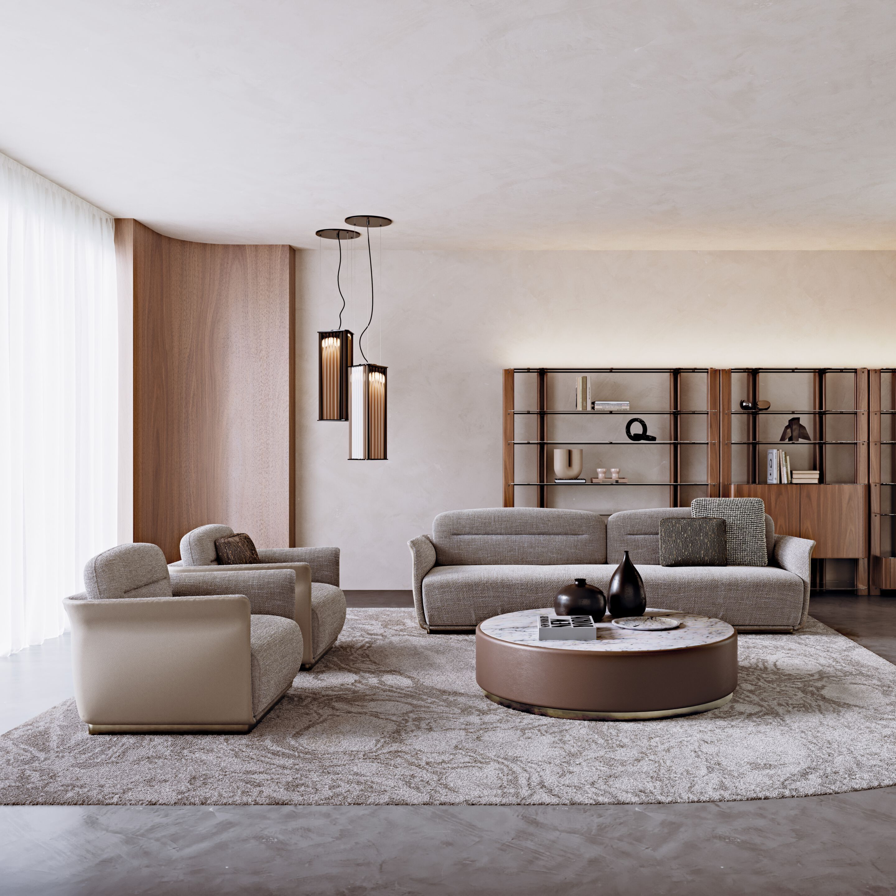 Мраморный круглый низкий журнальный столик Capital Collection Étoile ARCH-00072476 - Вид №2