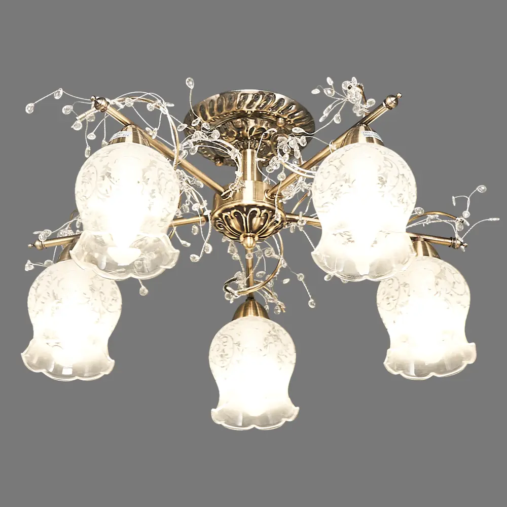 Люстра Clematis 5xE14x60 Вт LAMPLANDIA STLM-2016654 - Вид №3