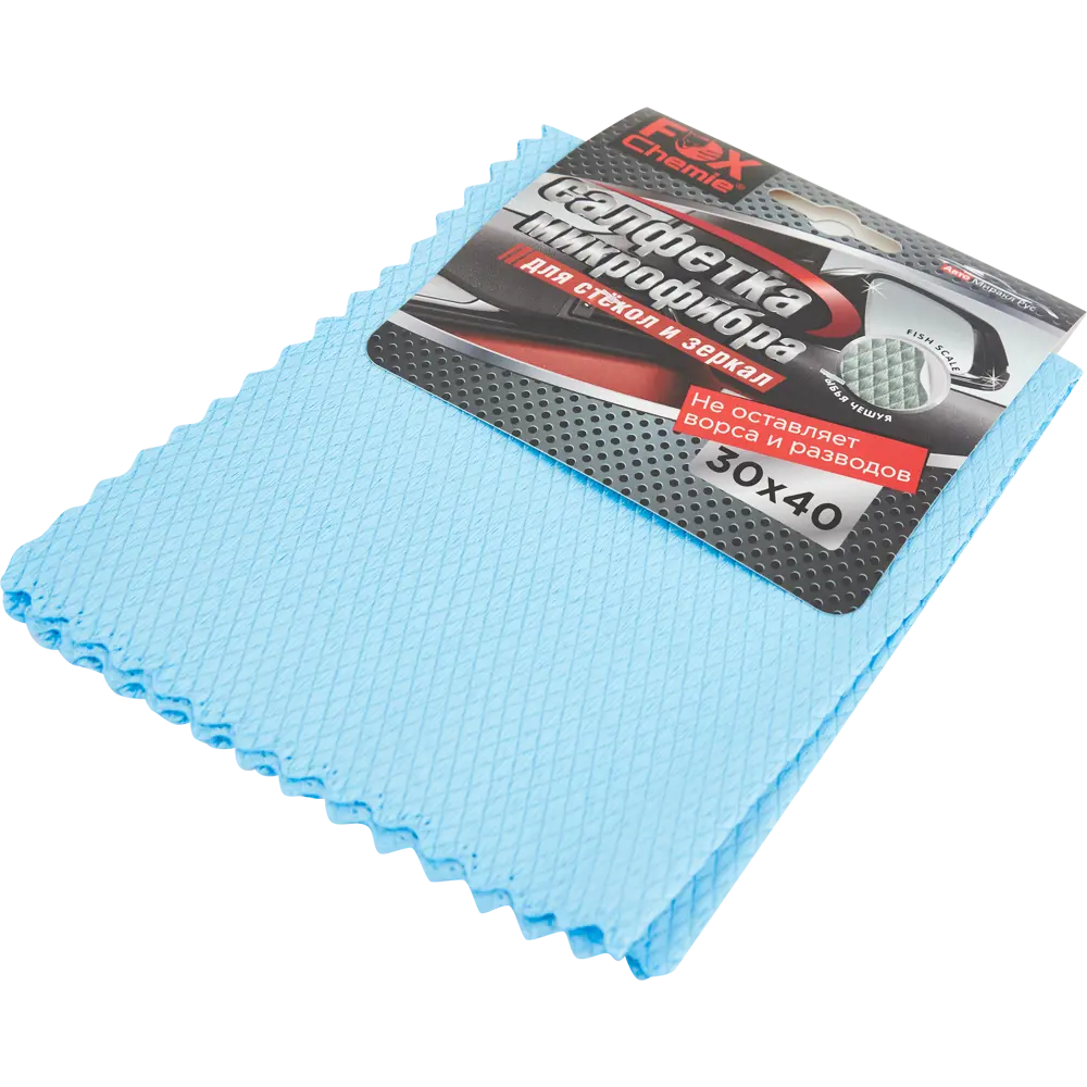 Салфетка Fox Chemie для безупречной чистоты стекол и зеркал 85637112 STLM-0064885