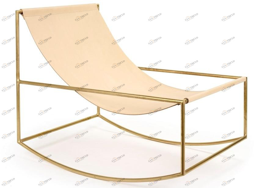 valerie_objects Кресло-качалка из латуни с подлокотниками  V9018019 