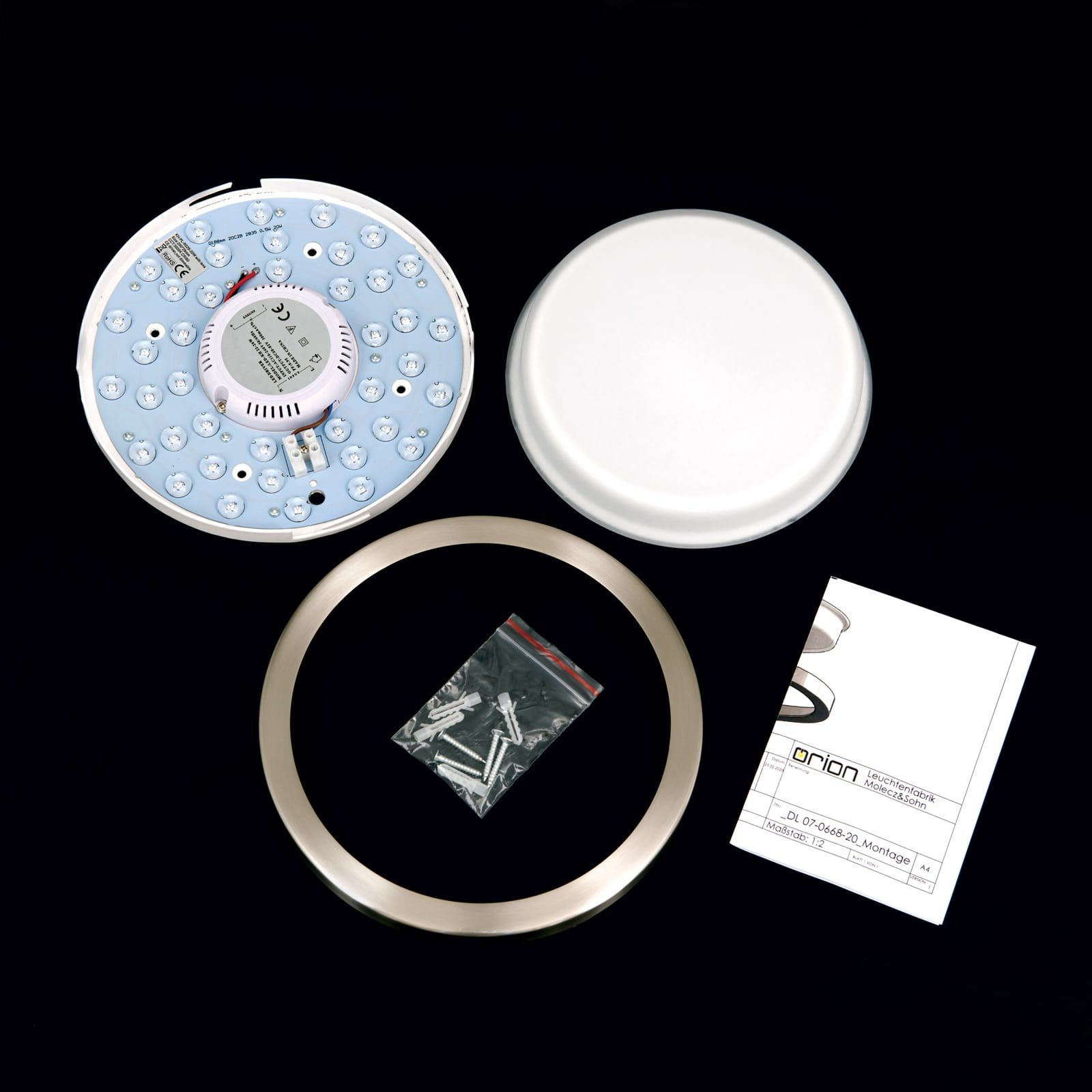 Стеклянный светодиодный потолочный светильник Orion Lerox ARCH-00076009 - Вид №24