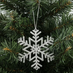85156524 Елочная игрушка «Снежинка» 10 см серебряный STLM-1404951