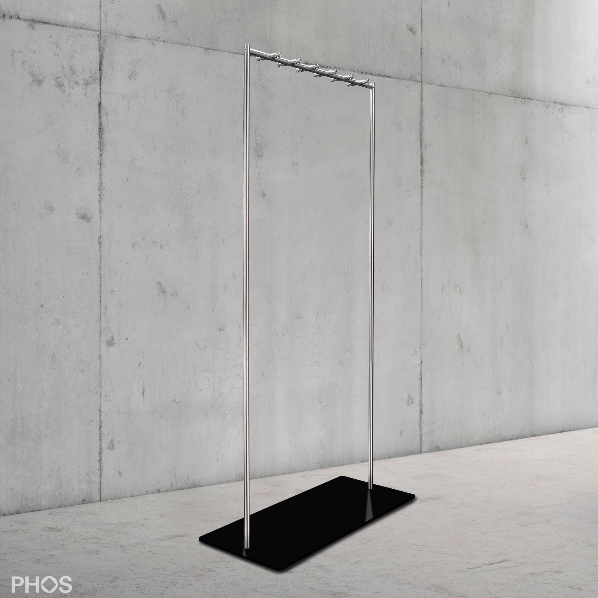 GST3-BPS Вешалка для одежды Twin Pur с крючками для одежды, основание: черное. PHOS  - Вид №1