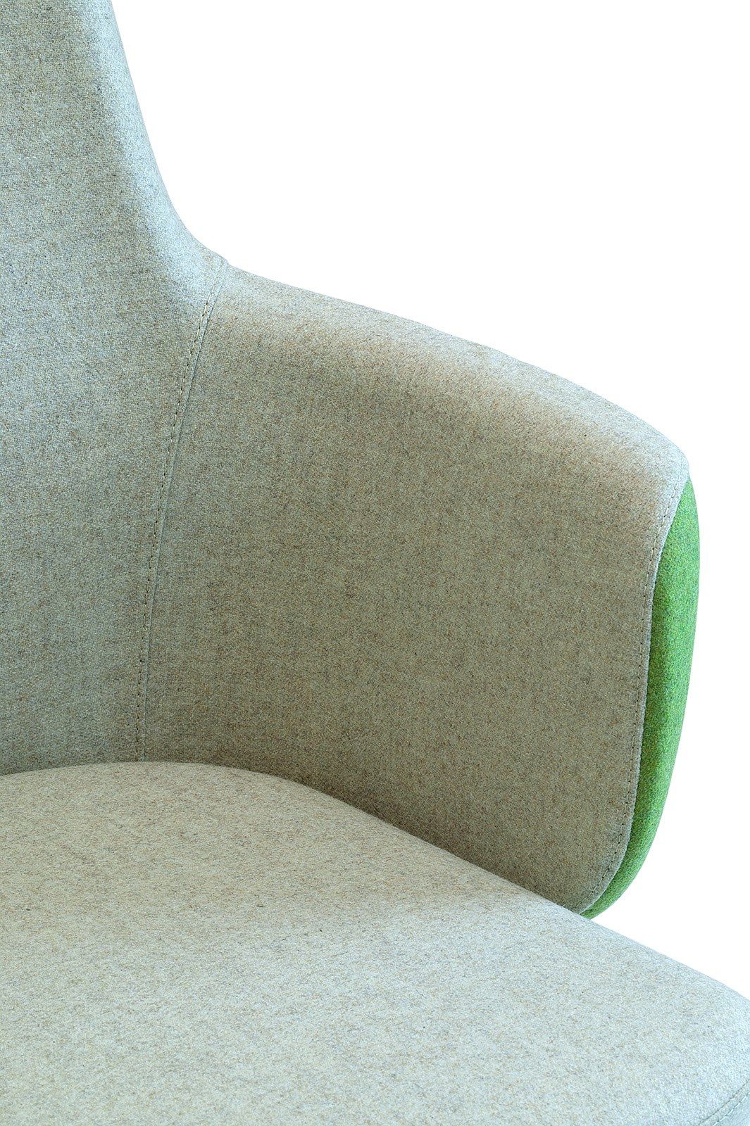 Шерстяное регулируемое по высоте офисное кресло с подлокотниками Leyform ARCH-00116892 - Вид №8