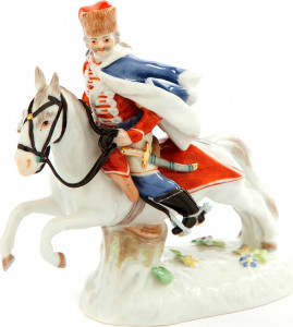 10600673 Meissen Фигурка 10см "Гусар на лошади" (И.-И.Кендлер, 1758 г.) Фарфор