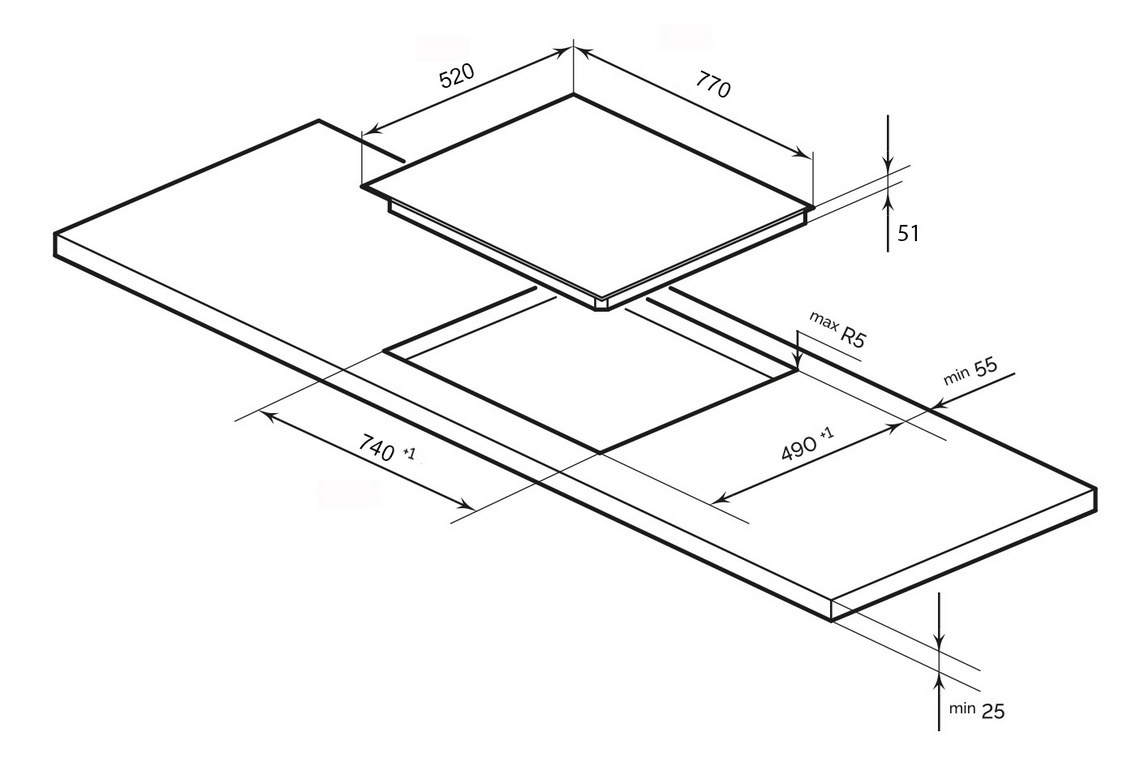 9156754 Электрическая варочная поверхность LEX LEX EVH 772 A BL STDN-0108732 - Вид №2
