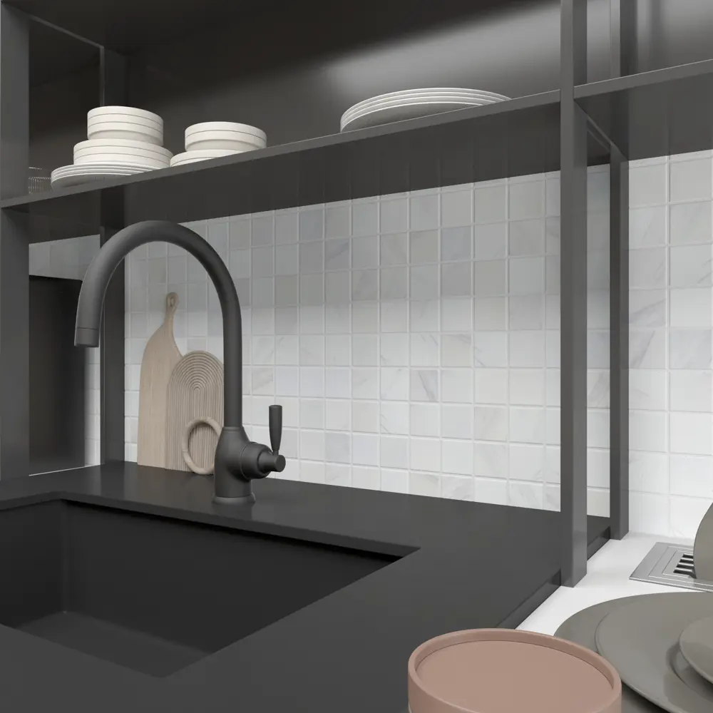 Мраморная мозаика KREAFORTA для элегантной отделки стен 30,3×30,3 см 89412204 STLM-1567750