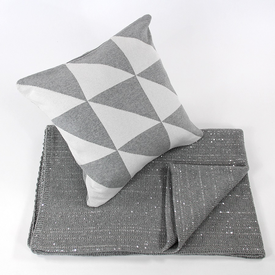 Плед silver snow, 130х180 см ENJOYME ДИЗАЙНЕРСКИЕ, ОДНОТОННЫЕ 254884 Серый  - Вид №1