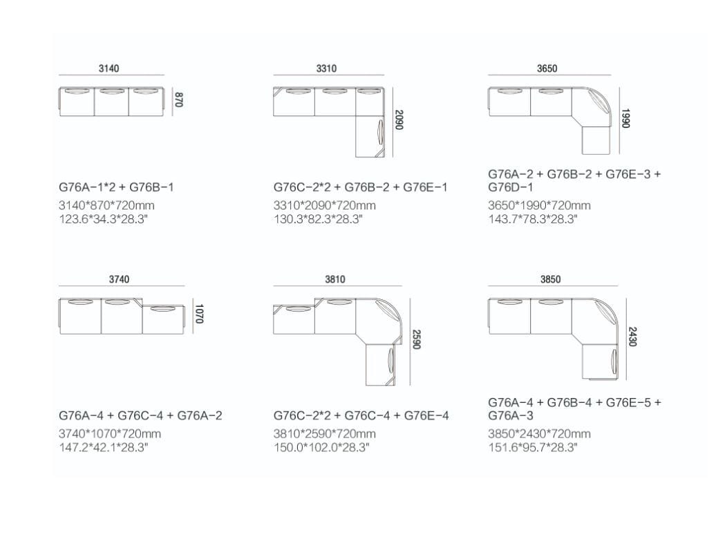 Модульный тканевый диван HC28 maison Noa ARCH-00028703 - Вид №8