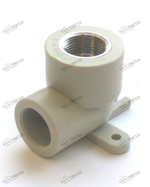 Угольник комбинированный с креплением(вн.рез.) 25-1/2 PP-R PROAQUA 27176