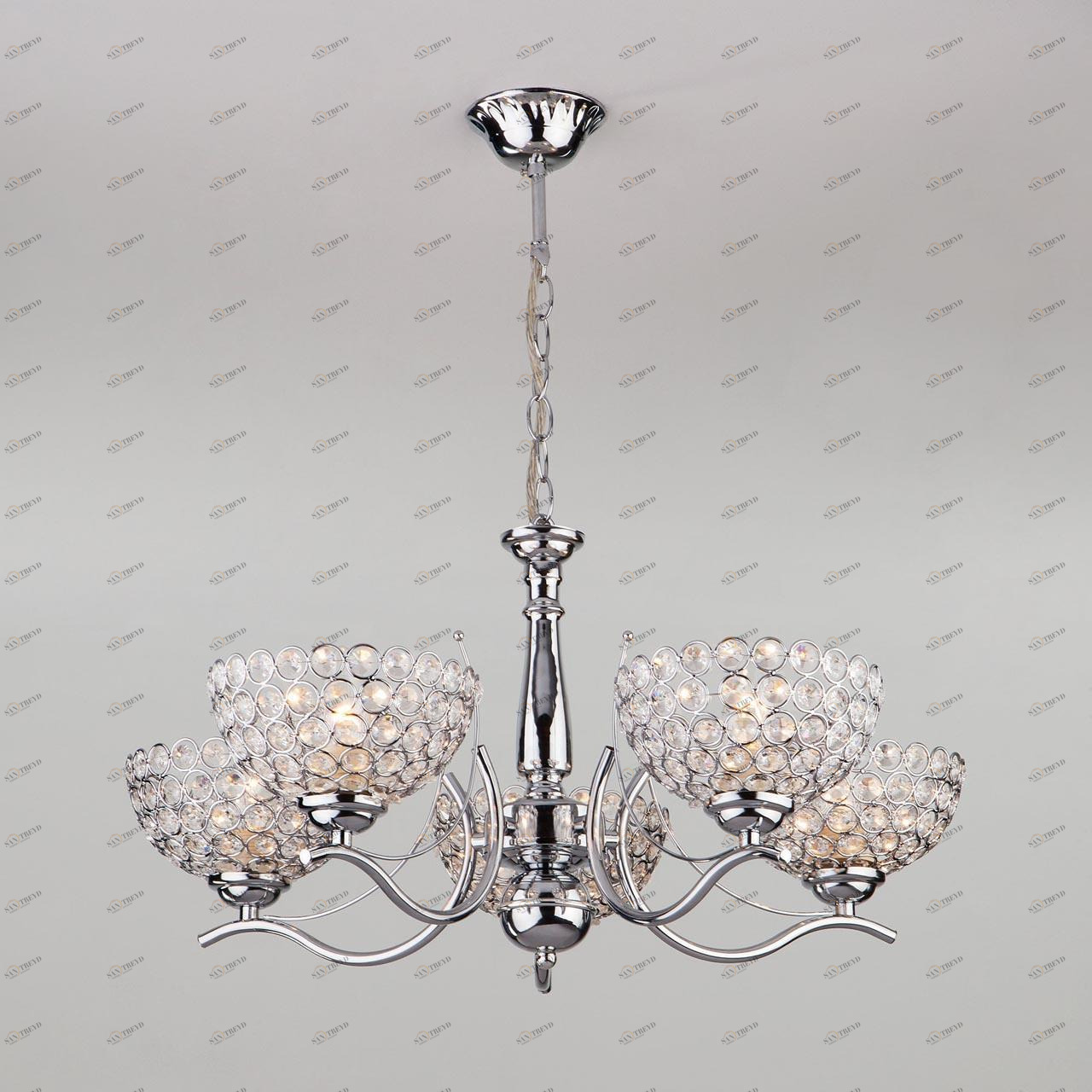 Подвесная люстра Eurosvet Mirage 30119/5 хром EUROSVET MIRAGE 187556 Хром 