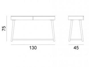 Gervasoni Стол из орехового дерева с ящиками Gray sun-id-1358167 - Вид №10