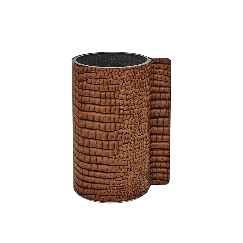 9814 CROCO cognac ваза для цветов 11х20см;LIND DNA