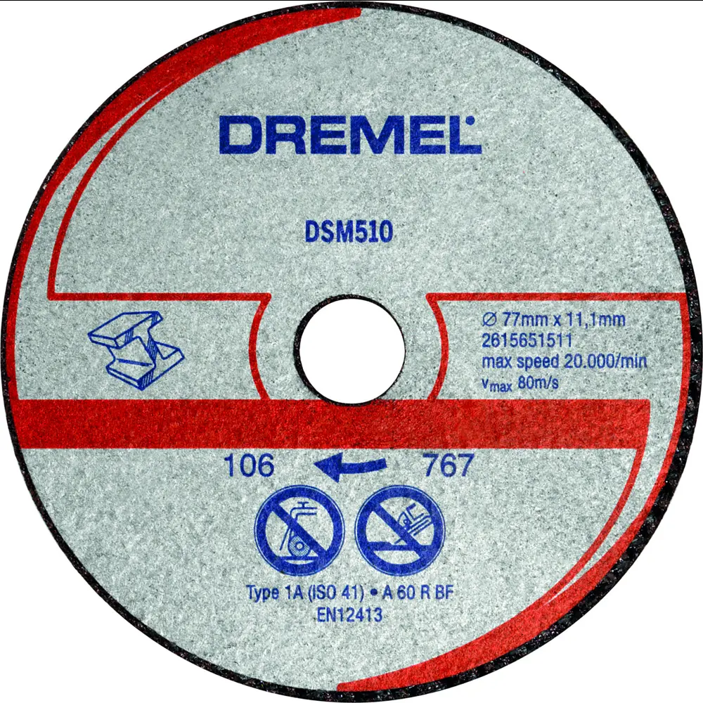 Круг отрезной по металлу и пластику для DSM510 Dremel, 77 мм 82763808 STLM-2003190 