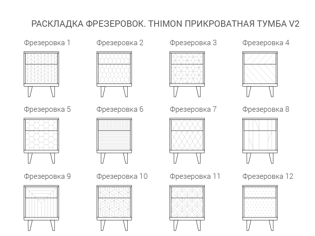 Прикроватная тумбочка дизайнерская оливковая Thimon THE IDEA  210323 Зеленый  - Вид №3