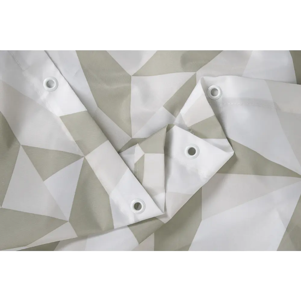 Штора для ванны Triangulo, 180х200 см, полиэстер, цвет бежевый/белый 82168004 STLM-2030279 WESS - Вид №3
