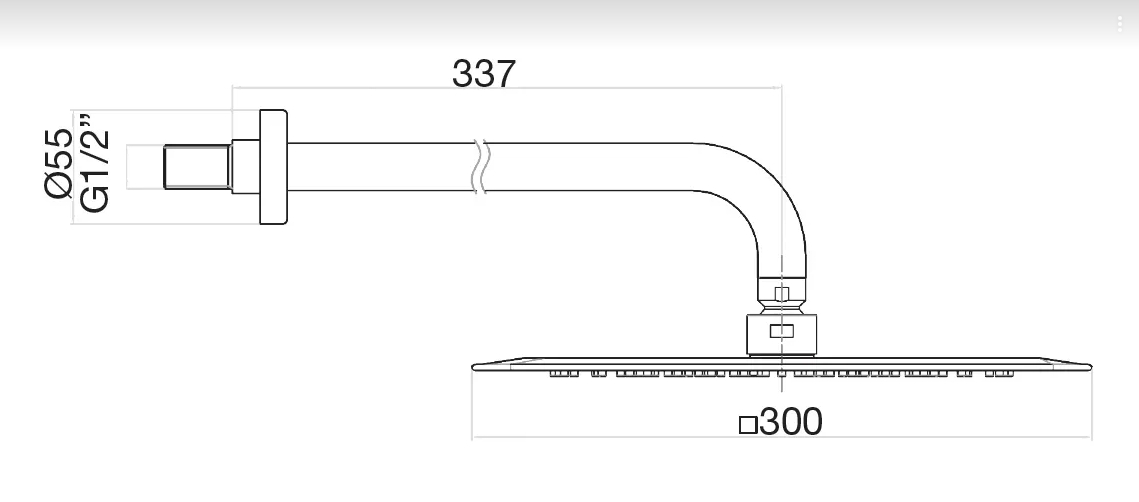 AC0842560 Верхний душ AC0842010, черный Webert #VALUE!  - Вид №1