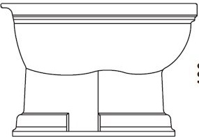 KL500.000I0 KLASIK Декор DIAG./GRI Биде Creavit Klasik  - Вид №1