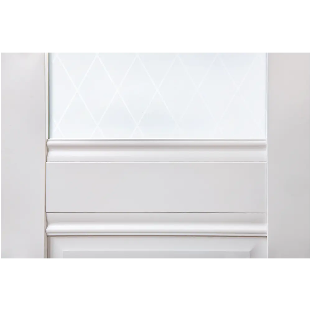 Дверь межкомнатная со стеклом Классико-43 90x200 см Hardflex белый с замком и петлями 84532571 STLM-2075905 PORTIKA  - Вид №2