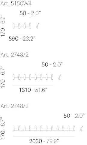 Pedrali Настенная вешалка из полипропилена Flag 5150w4 - Вид №7