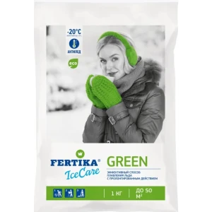 Противогололедный реагент Фертика Icecare Green, 1 кг