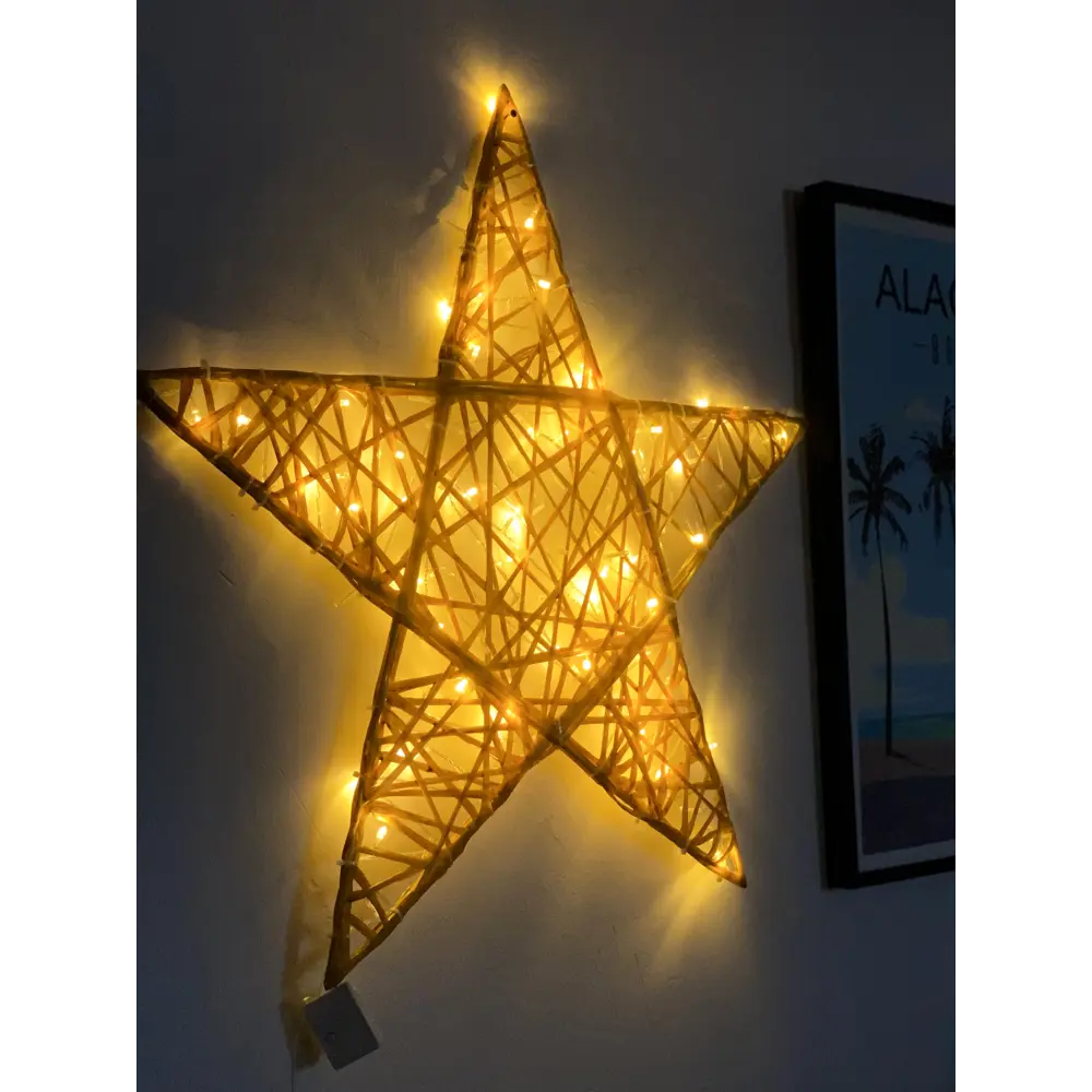 Электрическая светящиеся фигура Звезда 100 LED 50x50x5 см теплый белый свет 86164034 STLM-2206917 AJURIO 