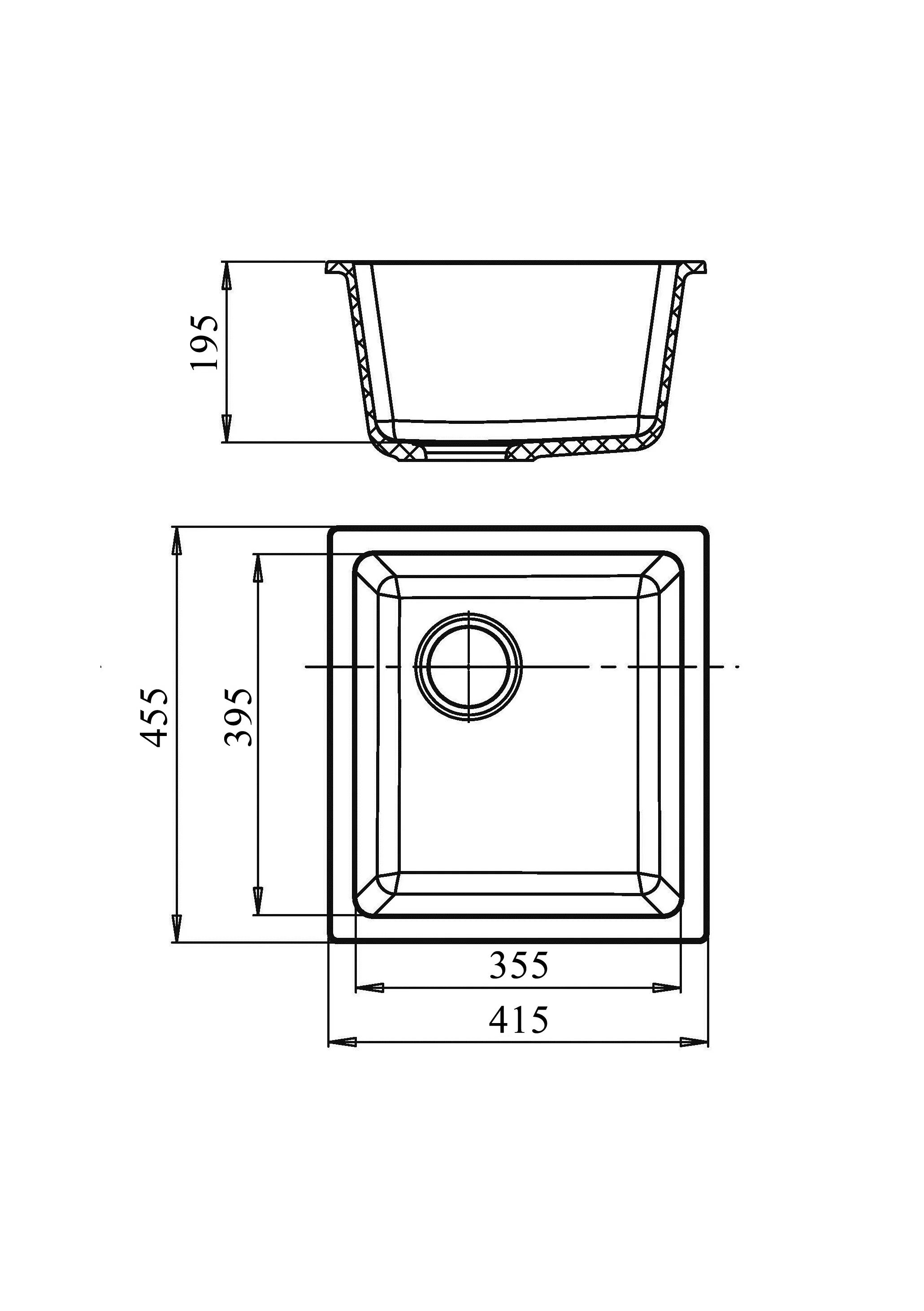 Кухонная мойка Кварц Ewigstein S556 GranFest 3540-S556 - Вид №1