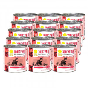 Т0040114*15 Корм для кошек мясное ассорти говядина конс. ж/б 250г (упаковка - 15 шт) ЗООГУРМАН