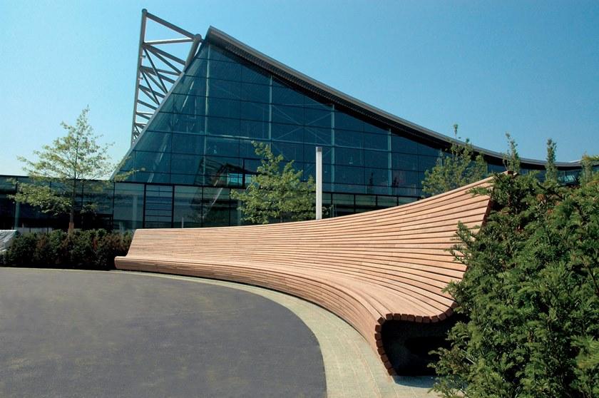 City Design Модульная деревянная скамья со спинкой Flow Flow, flow a - Вид №4