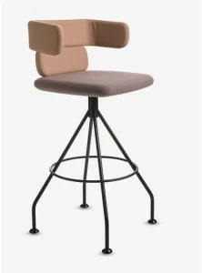 Luxy Тканевый поворотный табурет со спинкой Cluster Cl11