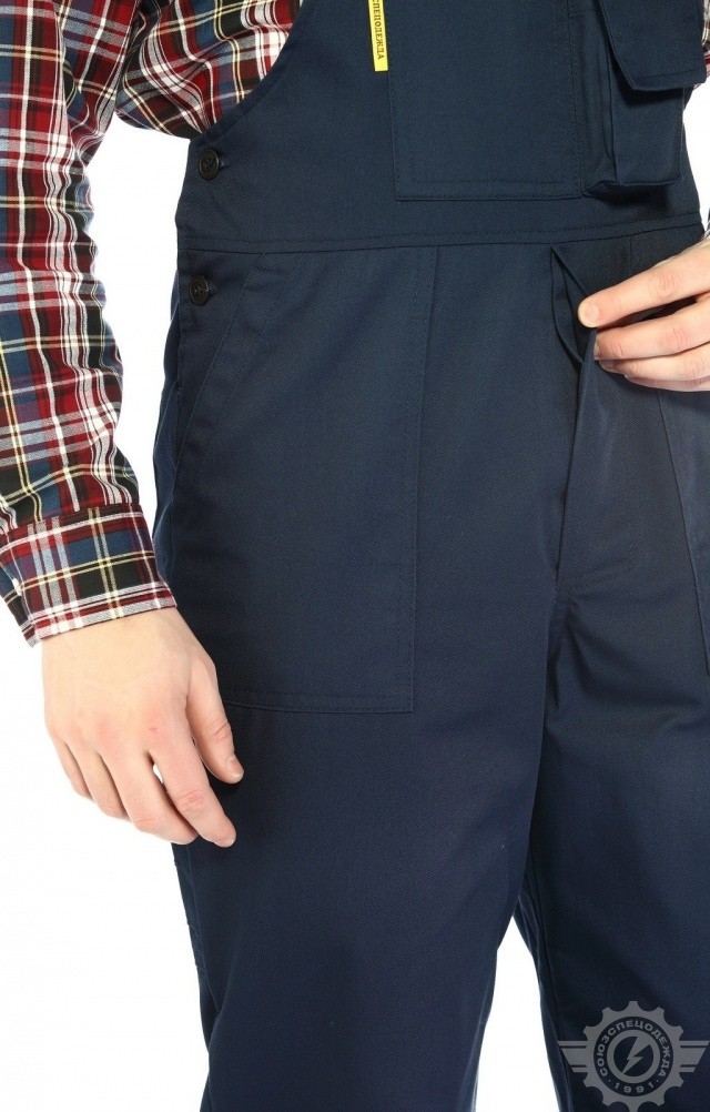 65641 Полукомбинезон "Эксперт-2" темно-синий  Летняя спецодежда  размер 60-62/182-188  - Вид №9