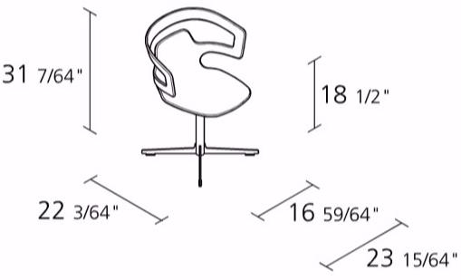 Alias Кресло вращающееся с 4-мя спицами Segesta selinunte sun-id-1407295 - Вид №1