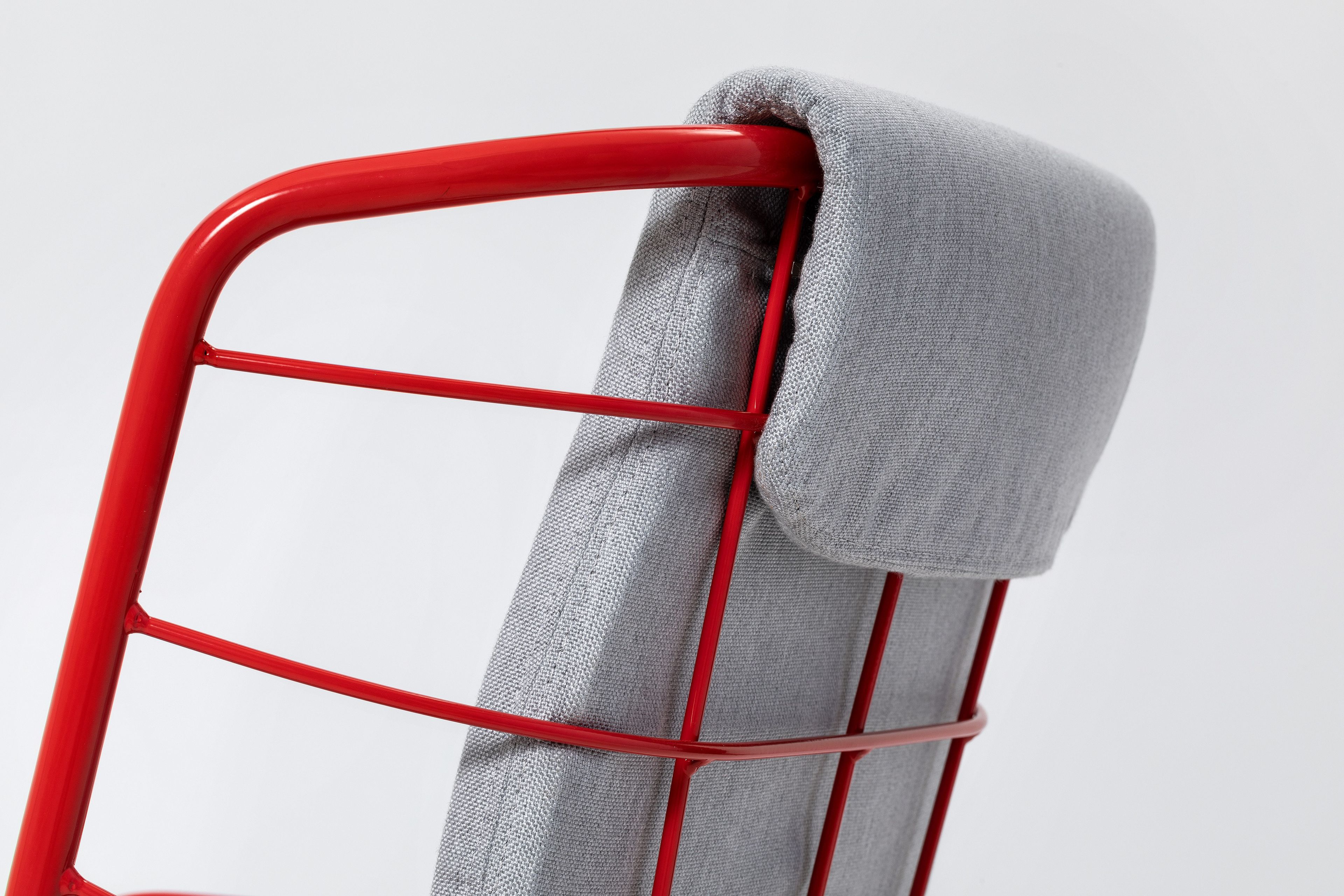 Металлический мягкий табурет с подставкой для ног со спинкой TrabA' Кожа ARCH-00045469 - Вид №27