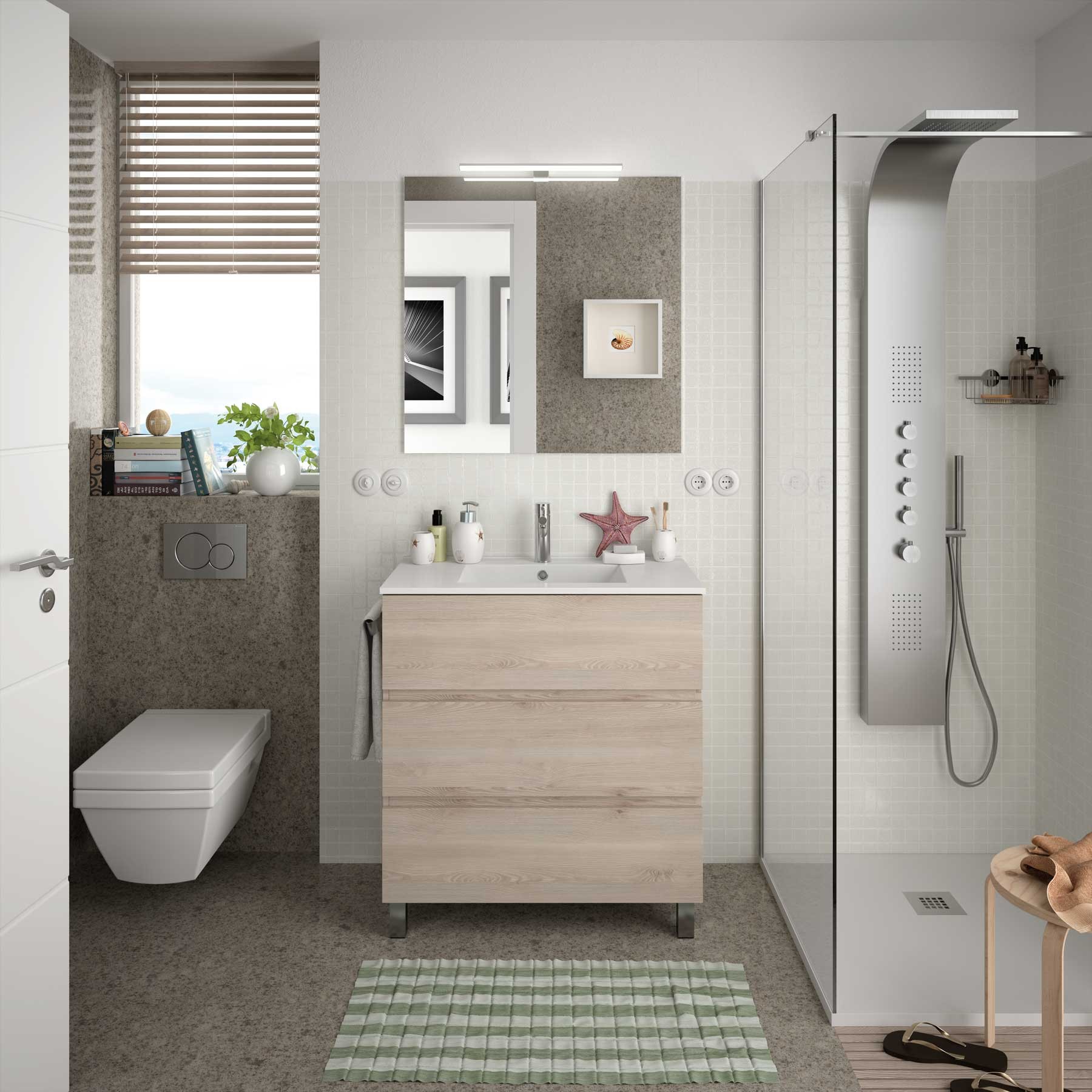 14712 SALGAR Раковина IBERIA 810 БЕЛЫЙ ФАРФОР 810 x 20 x 460 мм  - Вид №2