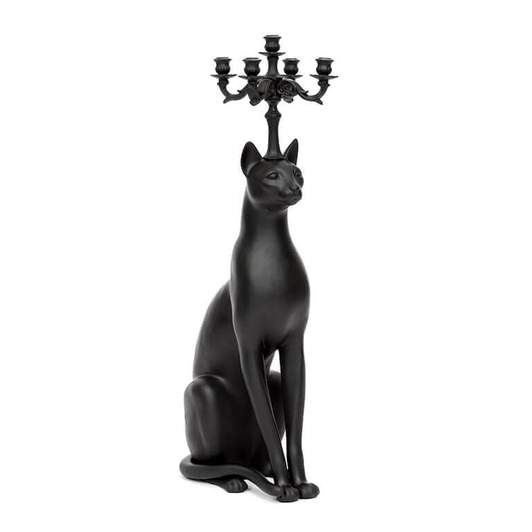 600487-90 ABHIKA СВЕЧА.ЕГИПЕТСКИЙ КОШКА BLACK 