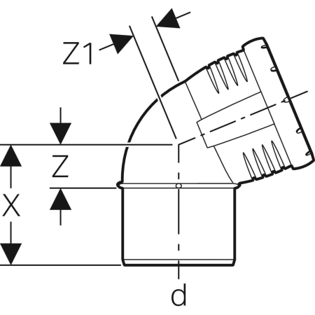 393.720.14.1 Отвод Geberit Silent-Pro Geberit  - Вид №14