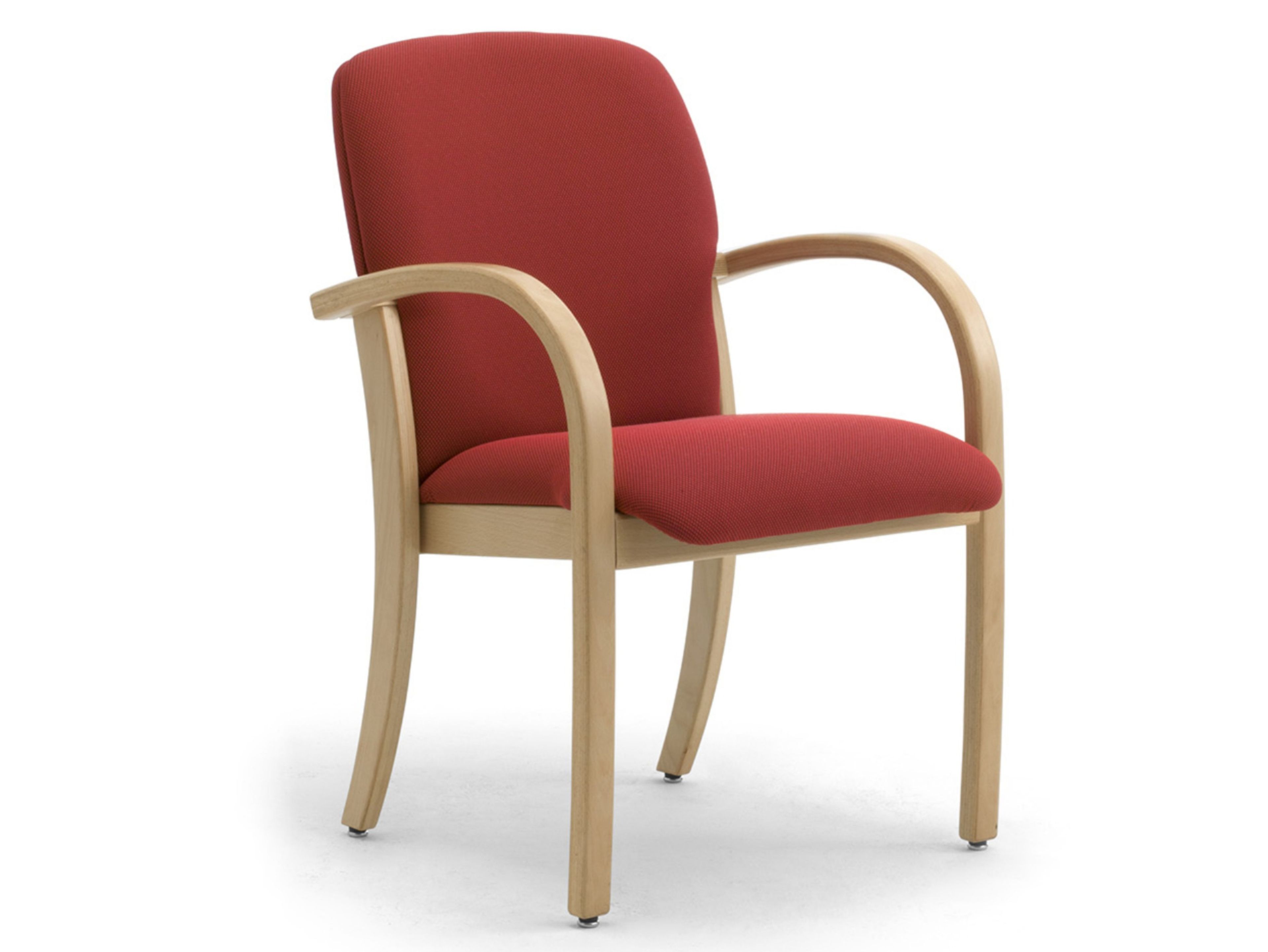 Стул из ламинированного дерева и ткани с подлокотниками Leyform Kali ARCH-00092448