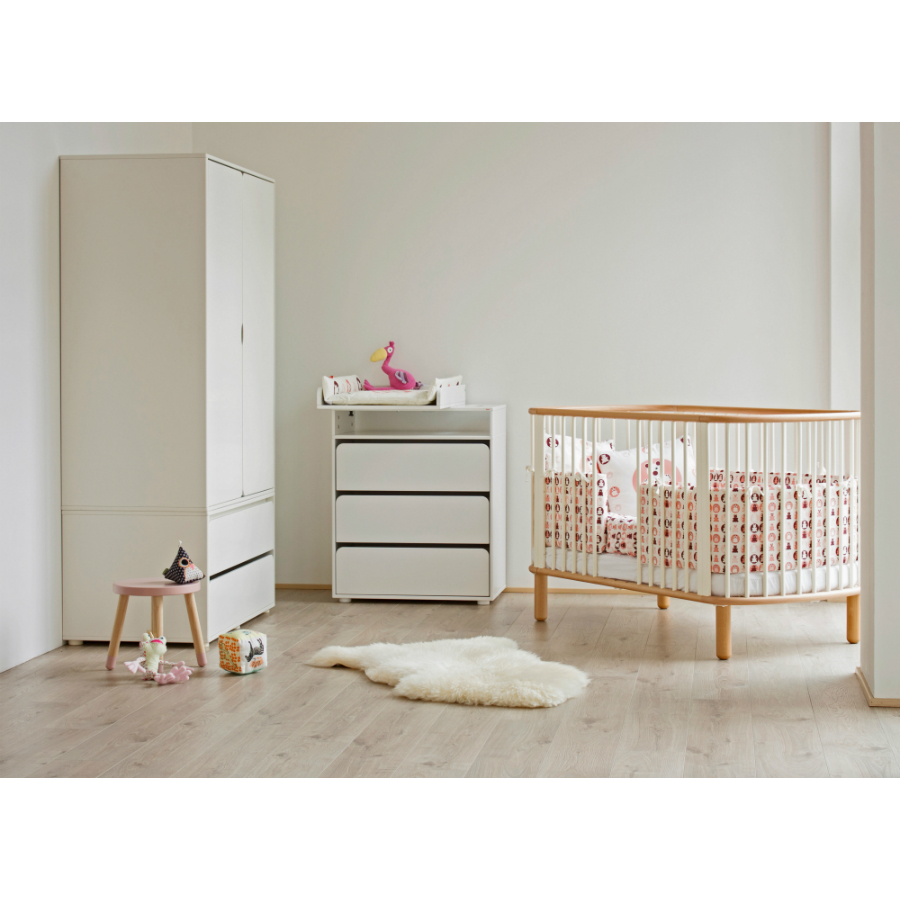 Кроватка Flexa Baby, белая с лакированными ножками, 88х145х75 см 801780195 - Вид №3