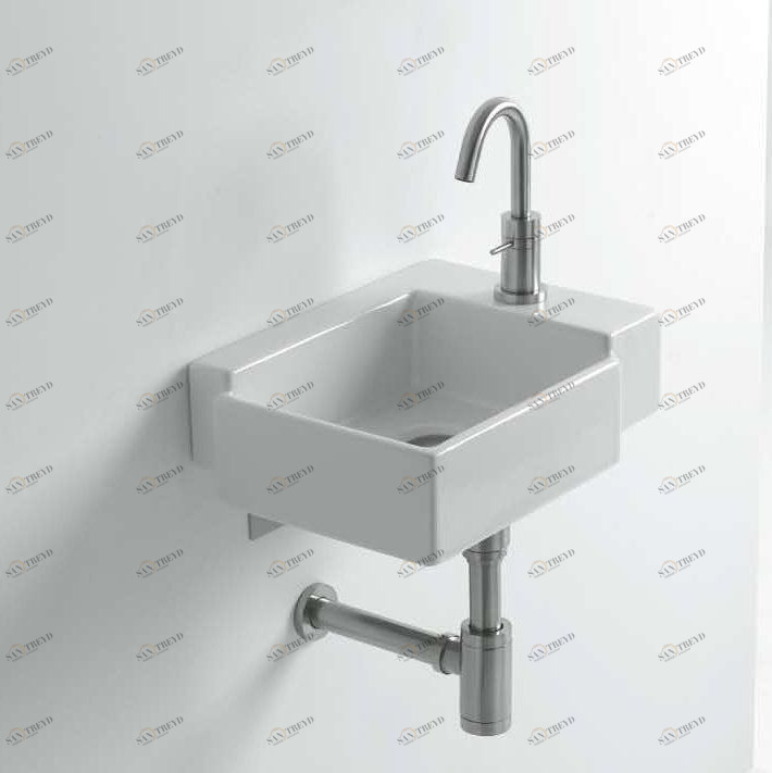 41858 Подвесная раковина настенная овальная   белая Santreyd 