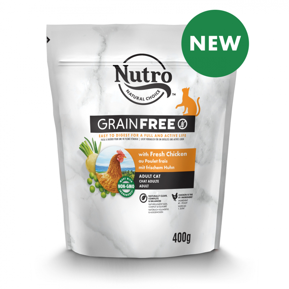 ПР0059462 Корм для кошек со свежей курицей и экстрактом розмарина сух. 400г NUTRO  - Вид №1