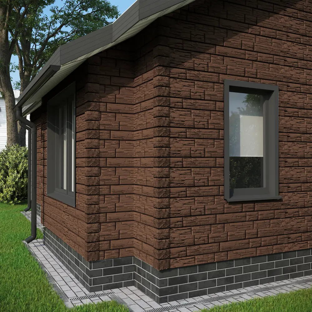 86273085 Угол наружный под камень Döcke цвет кедровый орех STLM-1018752 Bergart - Вид №2