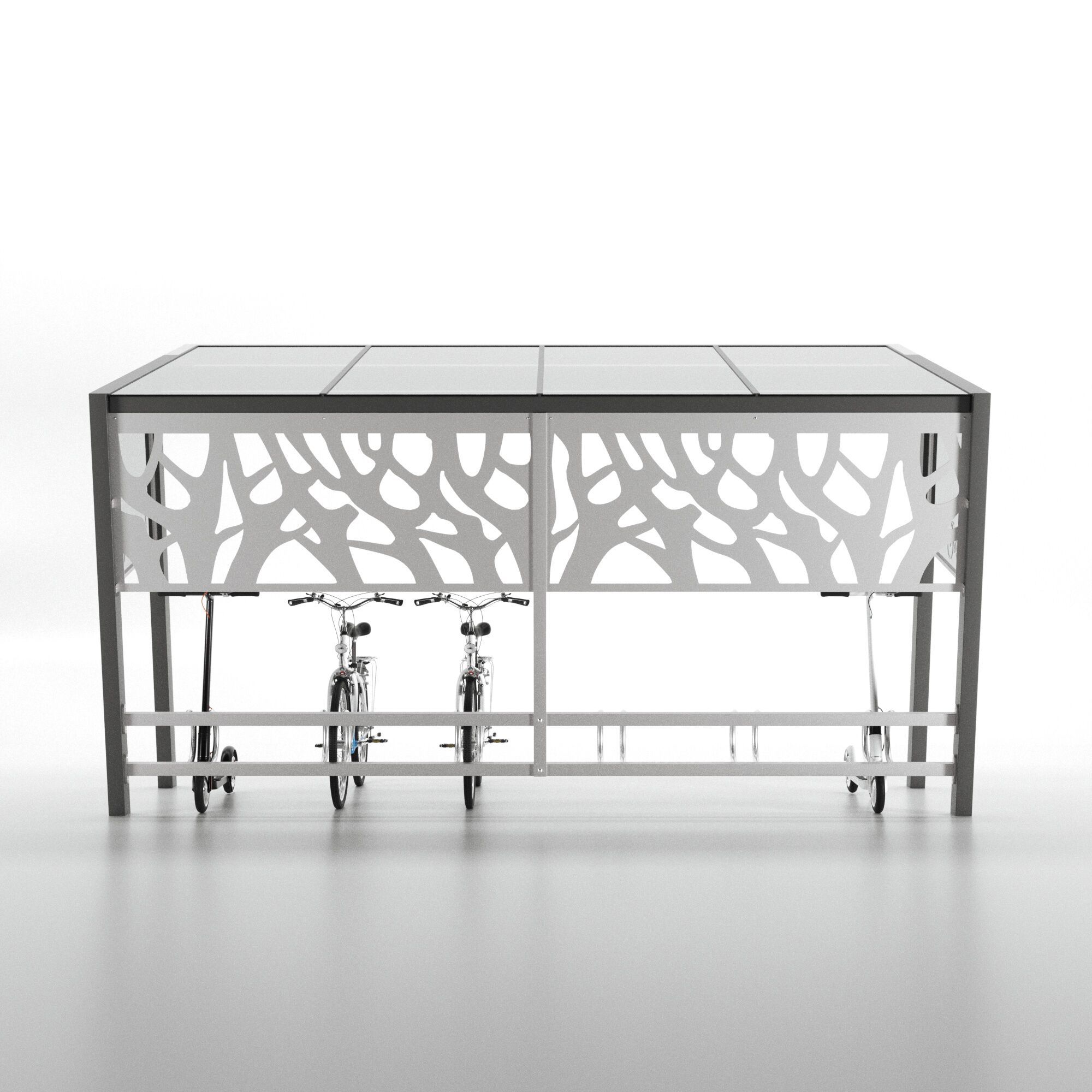 Стальной и поликарбонатный навес для велосипедов и мопедов CITYSì CROSS ARCH-00108240 - Вид №5