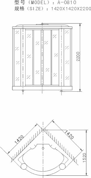 A-0810 Душевая кабина Appollo A Santreyd - Вид №2