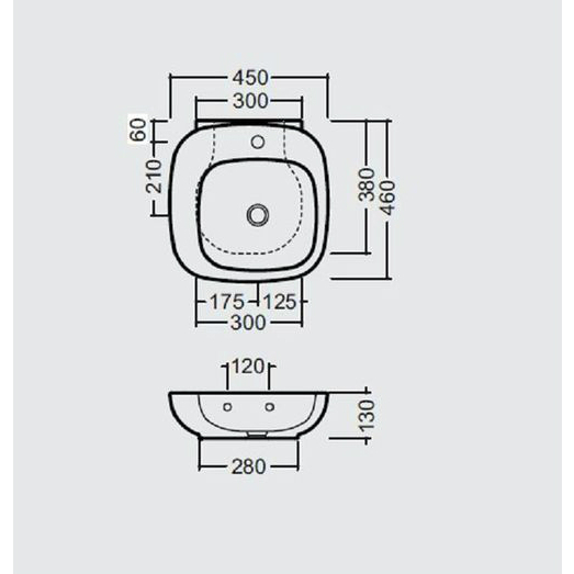 18920 Накладная раковина на столешницу  овальная Ceramica Hidra  - Вид №5