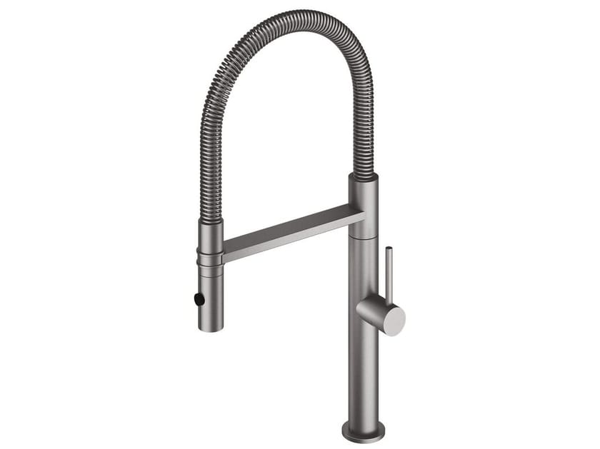 Однорычажный смеситель для кухни из нержавеющей стали со съемным ручным душем CRISTINA Rubinetterie кухня-Inox Collection ARCH-00084307